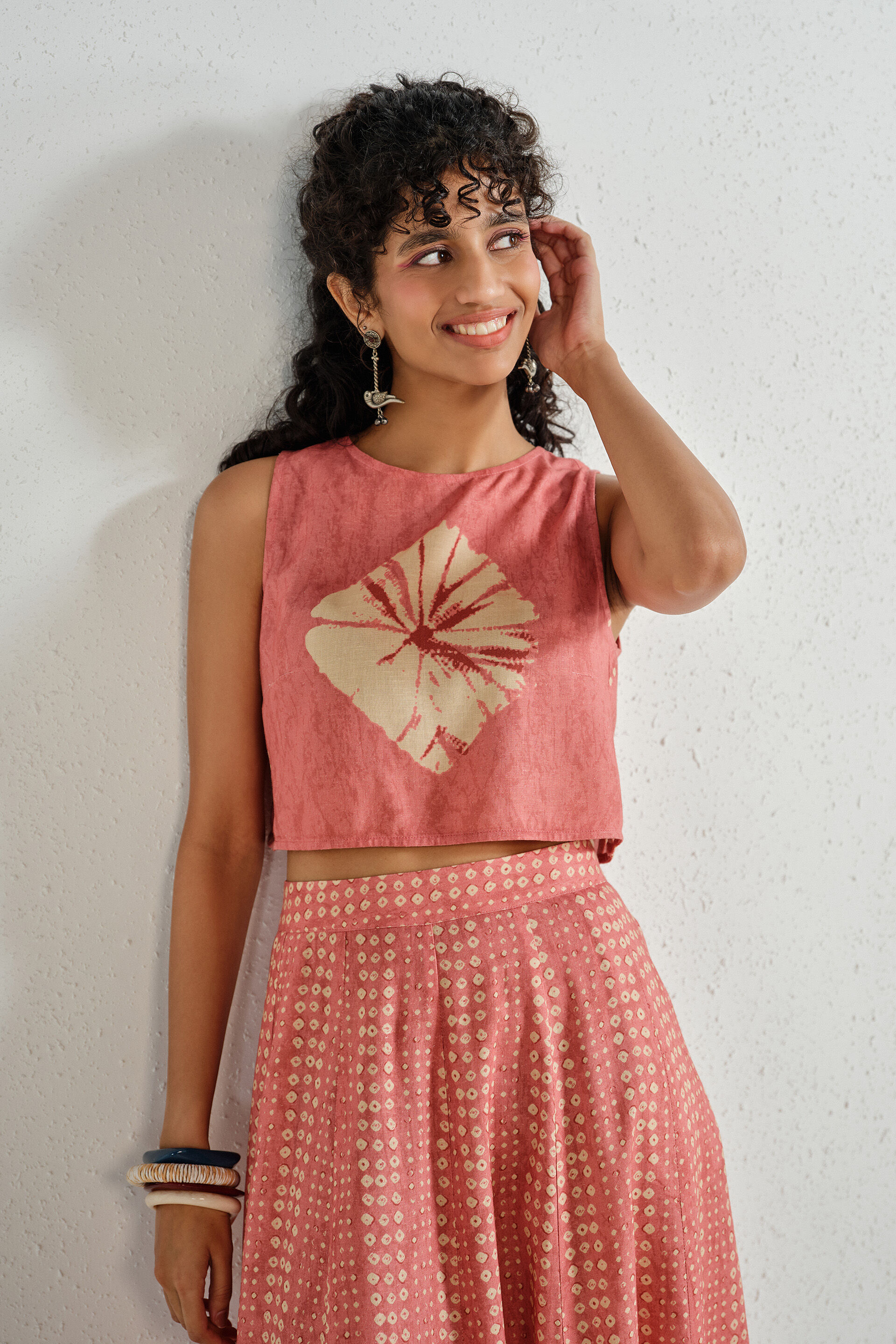 Gulabi Raah Skirt Set, Pink, image 2